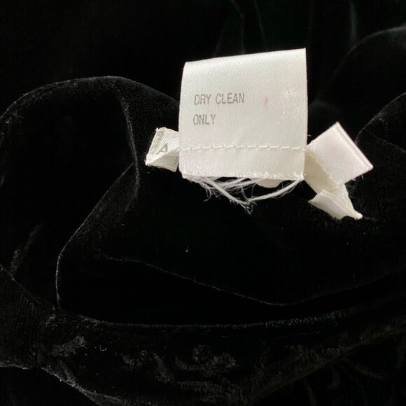 Annie Alexander Women's Black Velvety Embellished Button-Down Blouse Medium - Picture 9 of 11